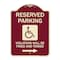 Signmission Reserved Parking Violators Will Fined and Towed Heavy-Gauge Aluminum Sign, 24" x 18", BU-1824-22997 A-DES-BU-1824-22997 - alternate 1